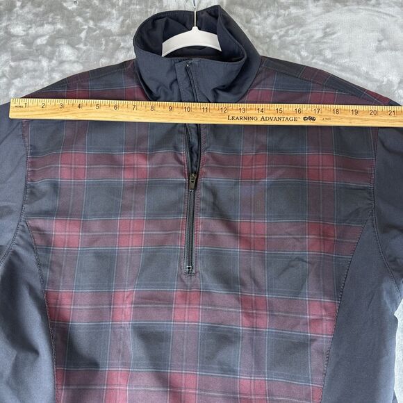 Forrester's Outerwear Pullover‎ Windbreaker Men's Small Black Red Plaid (0782) - Picture 9 of 11
